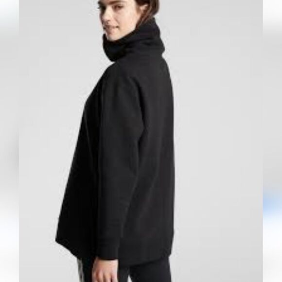 Athleta 24/7 Funnel Neck Sweatshirt Black Size S - Picture 13 of 13